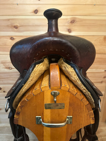 15” Circle Y Mule Black Mesa Flex2 Western Trail Saddle Model 2378