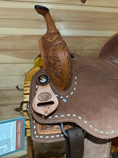 Silver Royal Ca$h Barrel Saddle