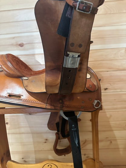 14” Circle Y Flex-Lite Barrel Racing Mounted Shooting Western Saddle Model 1540