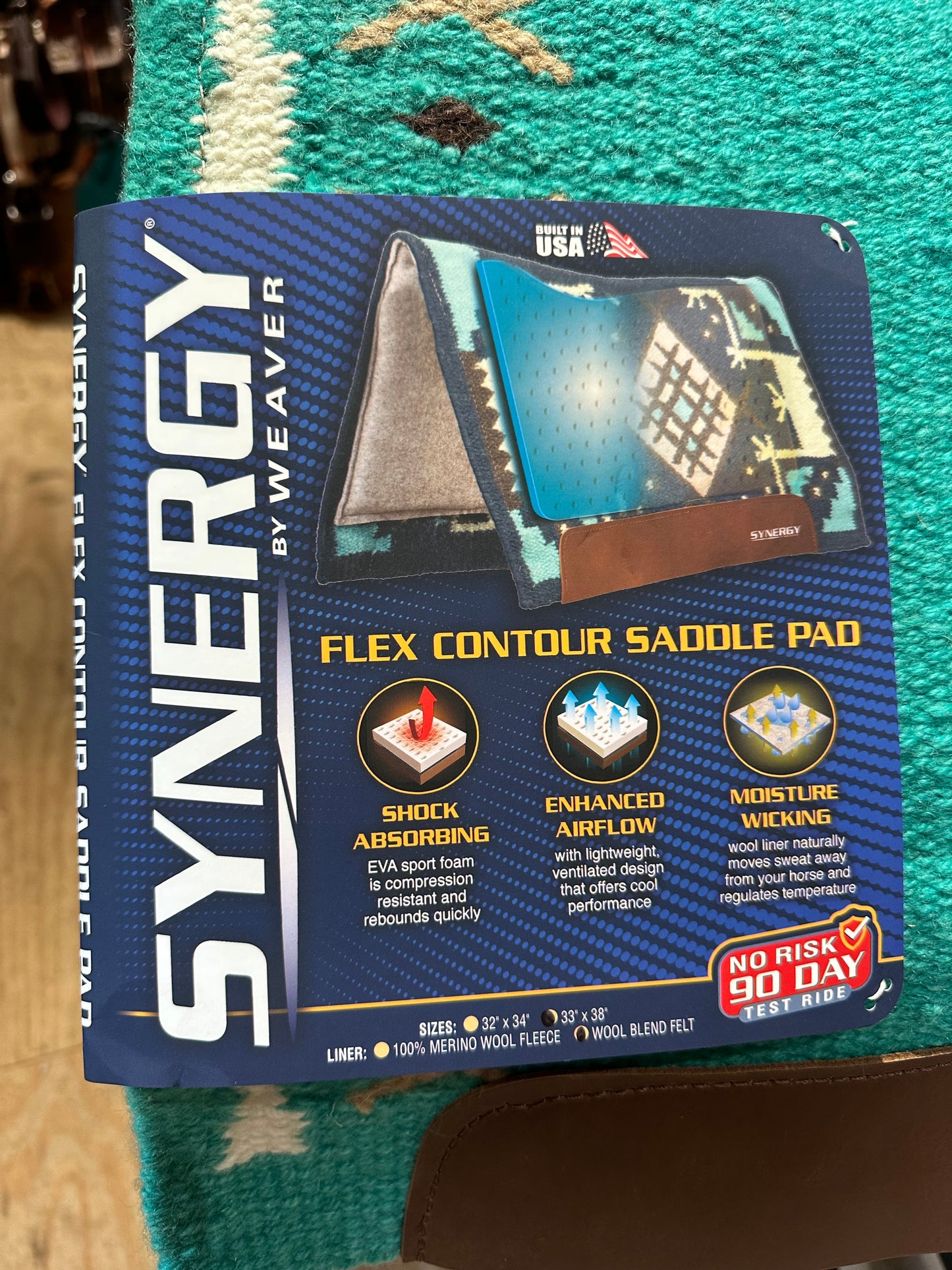 Synergy Flex Contour Performance Saddle Pad, Mojave, 33”x38”, Wool blend felt