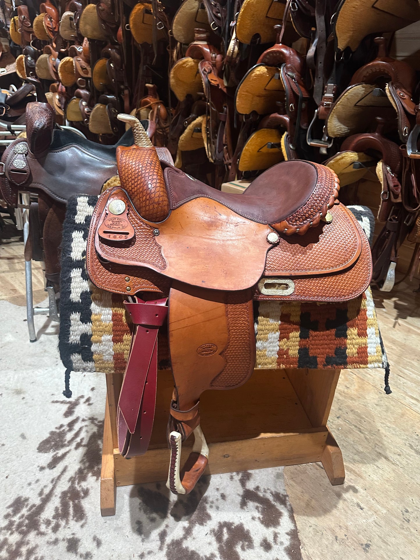 15.5” Billy Cook Maker Reiner Western Saddle Model 1605