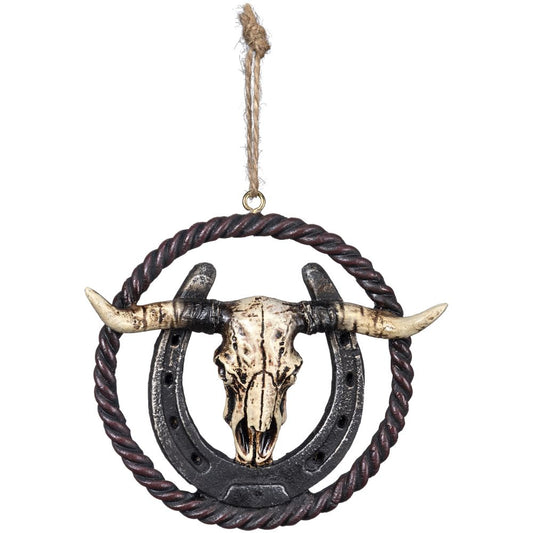 Round Skull/Horseshoe Ornament