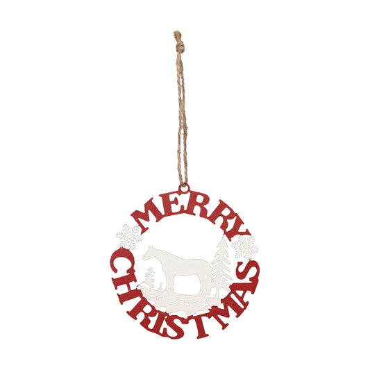 Merry Christmas Horse Ornament