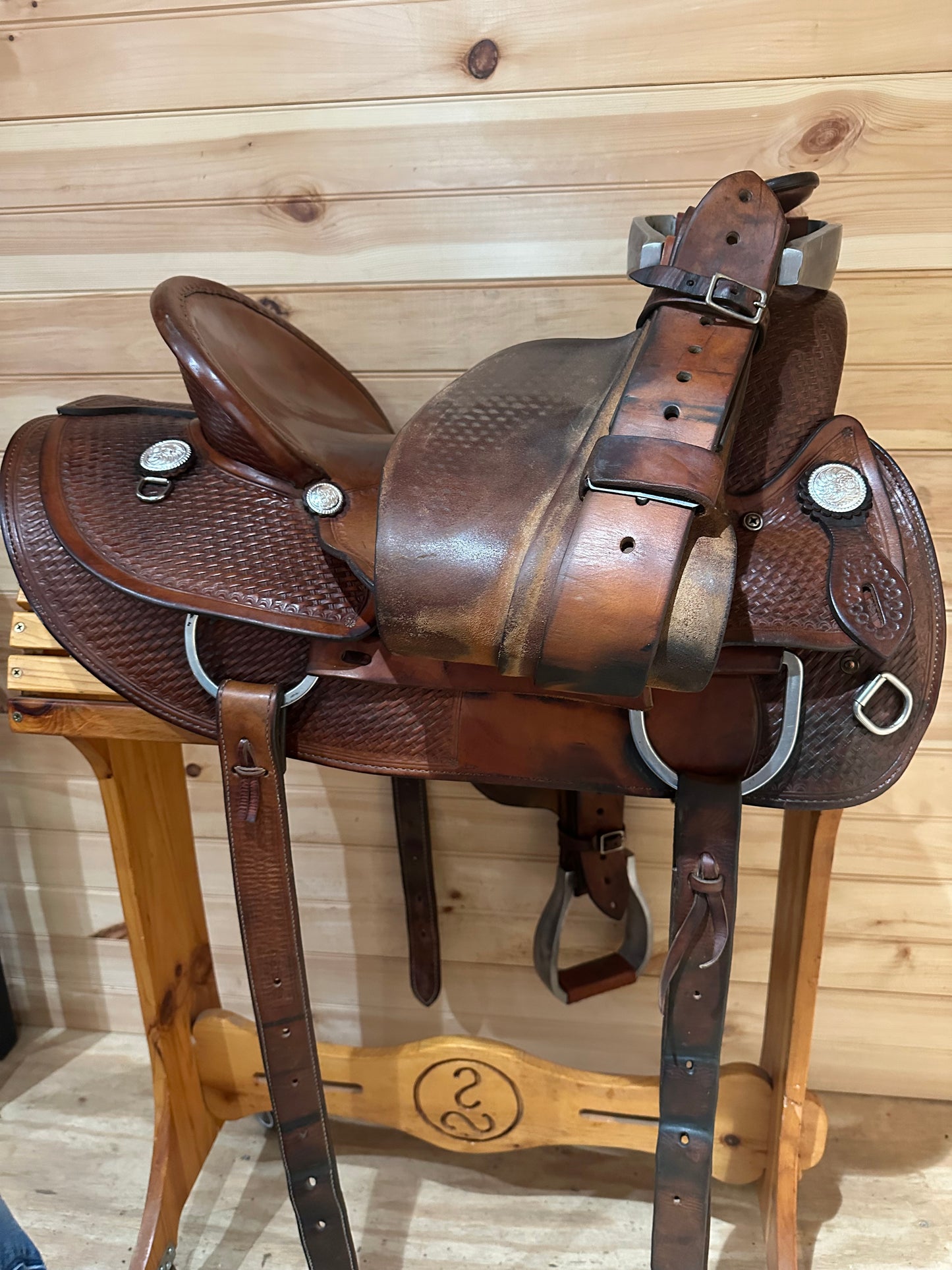 16” Crates A-Fork Slick seat Ranch Western Saddle Model 256