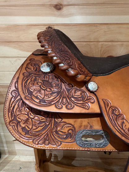 16.5” Billy Cook Maker Sulphur,OK Western Trail Saddle Model 8934