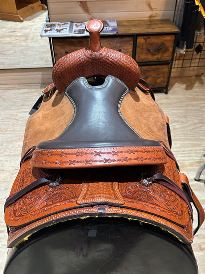 15”, 16”, 17” Silver Royal Round Rock All Around Western Saddle