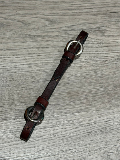 Leather Curb Strap, Dark Oil
