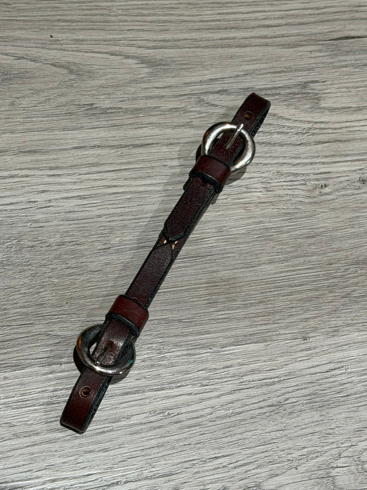 Leather Curb Strap, Dark Oil