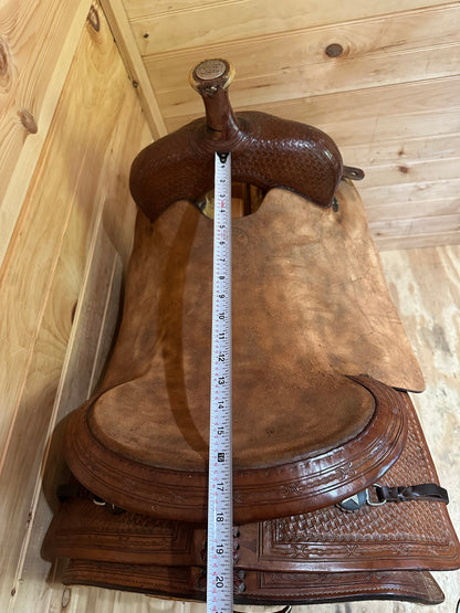 16.5” Genuine Billy Cook Basket Ranch Cutter Western Saddle Model 8965