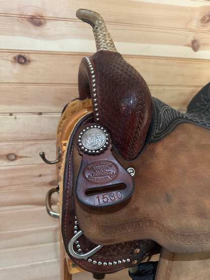 15” Billy Cook Maker Sulphur, OK Barrel Racing Saddle Model 1530