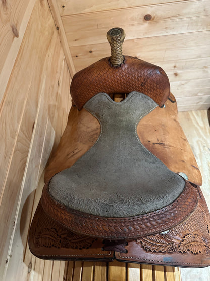 15” Tex Tan Tex-Flex Barrel Racing Western Saddle