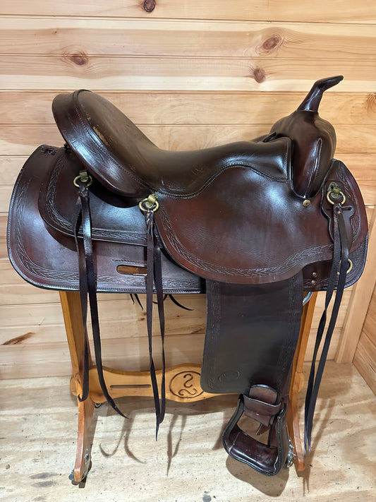 17” Big Horn Double Comfort Equi-fit Flex Western Trail Saddle Model 1658