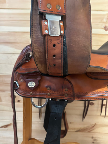 16” Circle Y Omaha Flex-Lite Round Skirt Western Trail Saddle Model 1554