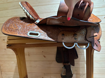 15” Circle Y Barrel Racing Western Saddle Model 2287