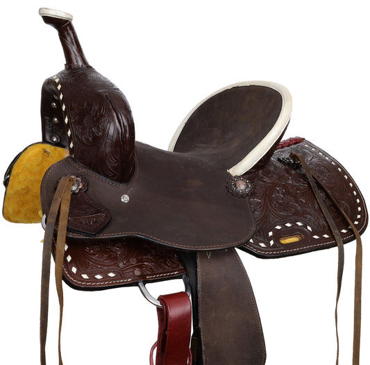 12” Double T Midnight Cheyenne Barrel Style Saddle