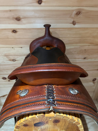 16” Circle Y Topeka Flex-Lite Western Trail Saddle Model 1551