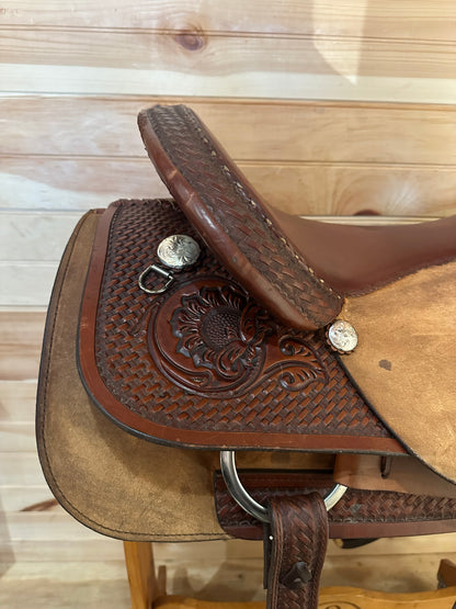 17” Circle Y Cutter Pat Earnheart Western Saddle Model 1345