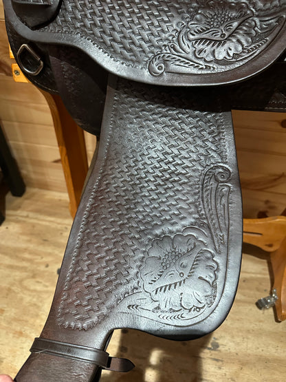 15” Basketweave Western Trail Saddle
