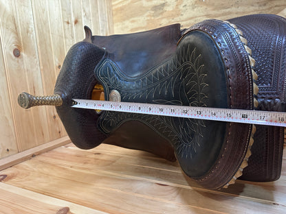 15” Billy Cook Maker Half Breed Waffle Barrel Racing Saddle Model 1907 Sulphur OK