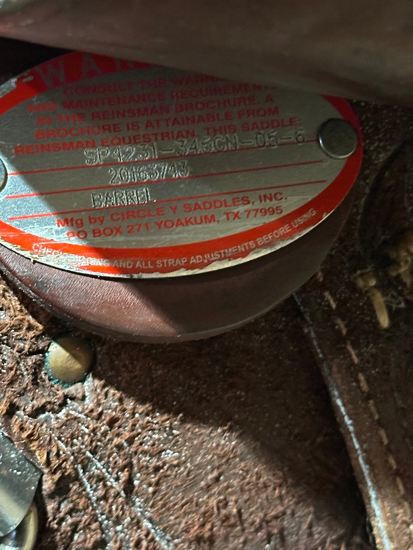 14.5” Reinsman Team Camarillo Barrel Racing Western Saddle Model 4231