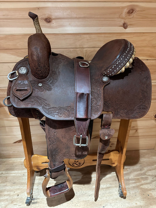 14.5” Reinsman Team Camarillo Barrel Racing Western Saddle Model 4231
