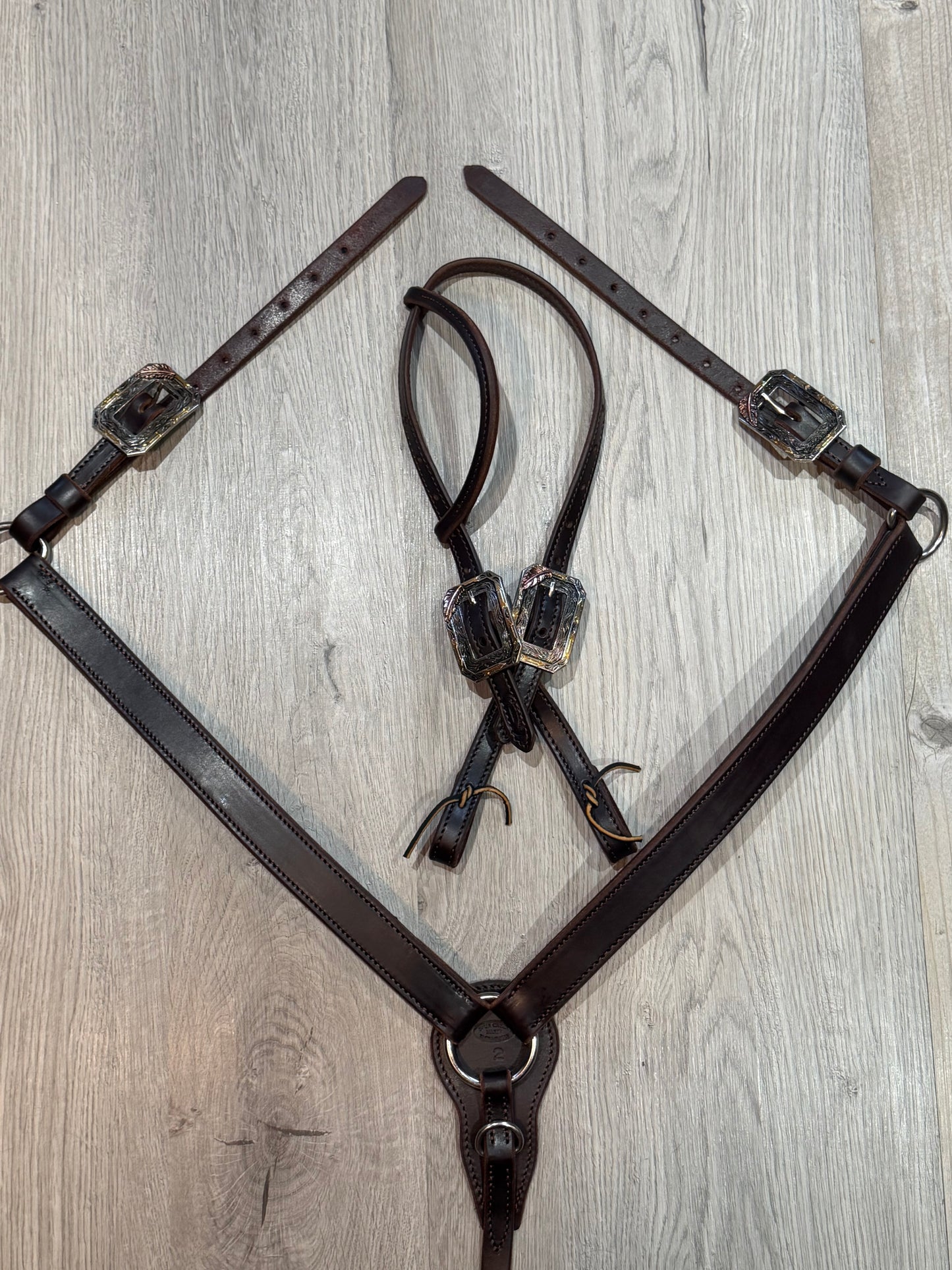 Feather & Arrow Breast Collar – Premium Amish Leather by Spur Creek Tack