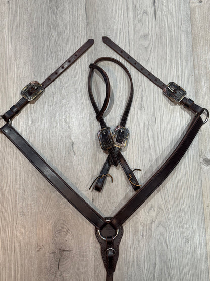 Feather & Arrow Breast Collar – Premium Amish Leather by Spur Creek Tack