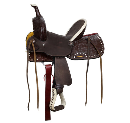 12” Double T Midnight Cheyenne Barrel Style Saddle