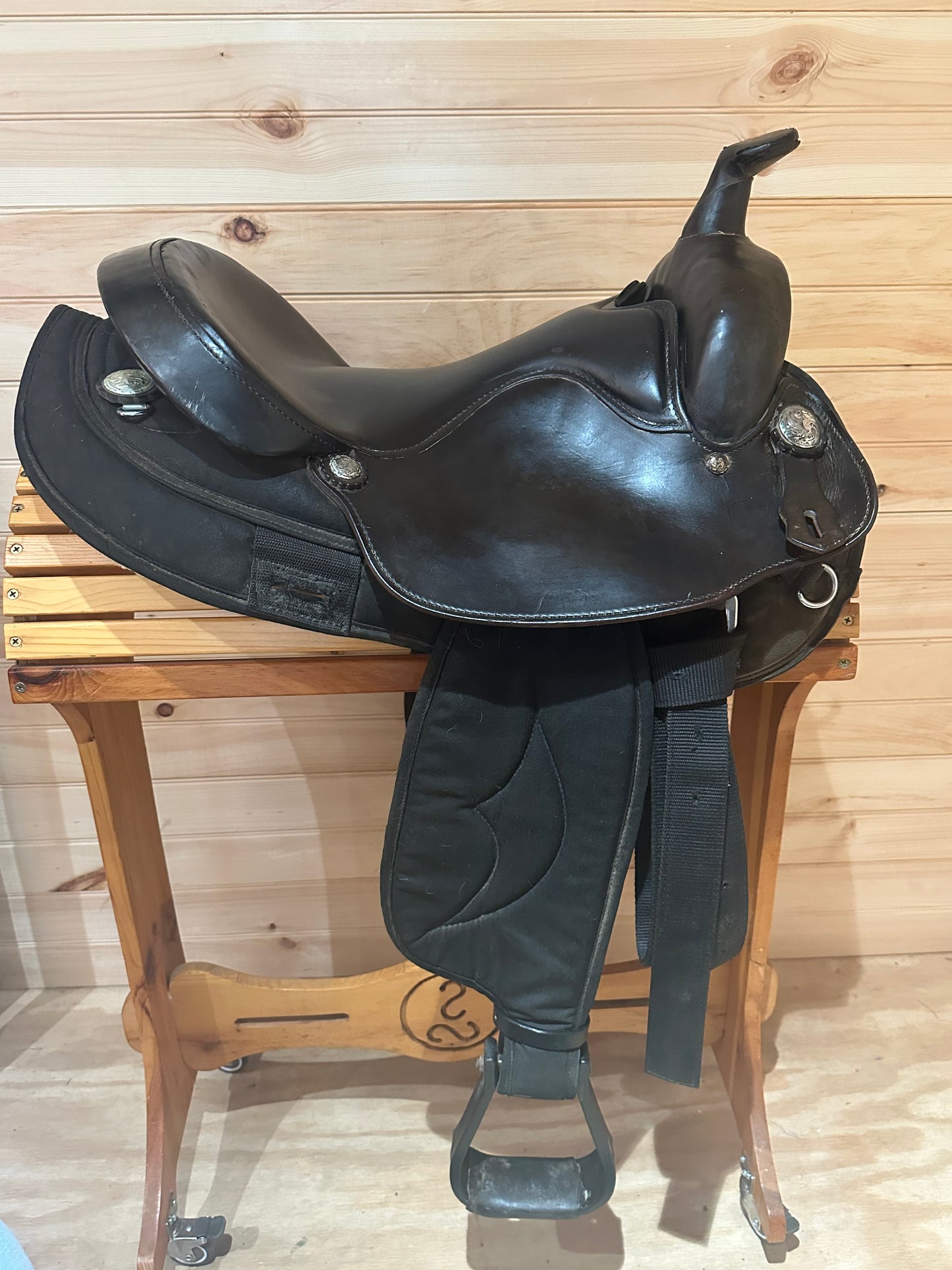 15.5” Big Horn Arabian Cordura/Leather Western Trail Saddle Model 115