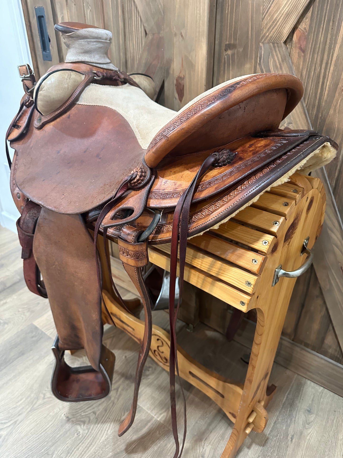 16” Watt Bros Stock Saddle Co. Wade Western Saddle - Dennis Reis Wade Model