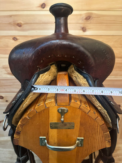 15” Circle Y Mule Black Mesa Flex2 Western Trail Saddle Model 2378