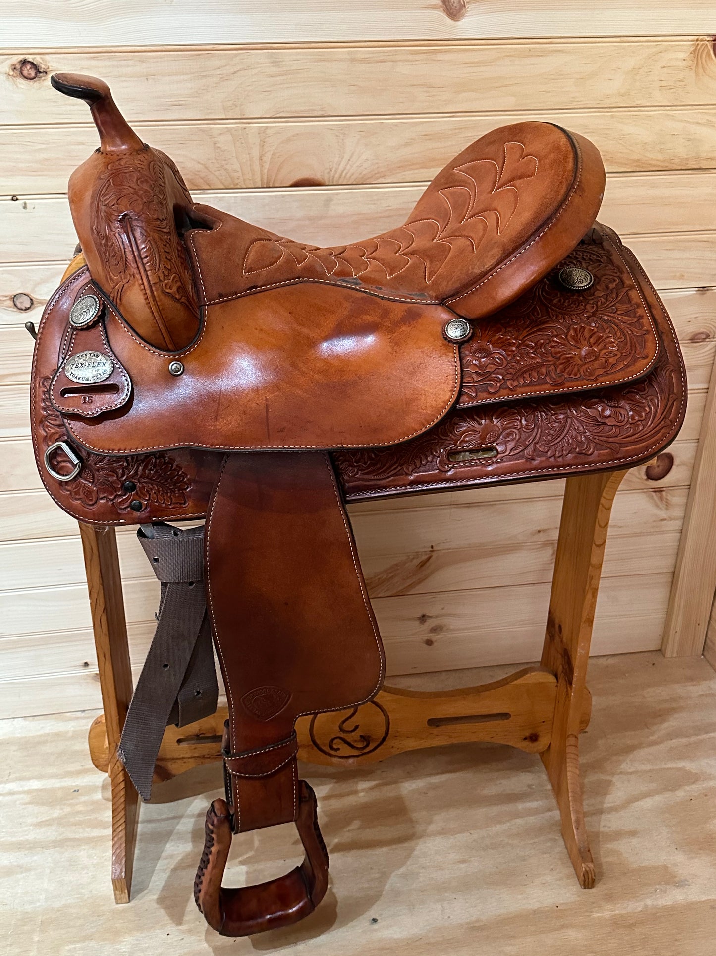 16” Tex Tan TexFlex Western Trail Saddle Model 08-TF400R6