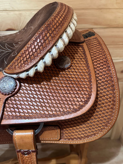 14.5” Billy Cook Basket Stamped Ladies All Around Western Saddle 2046