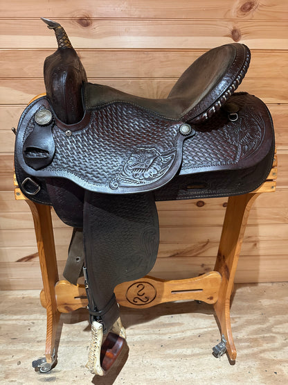 15” Basketweave Western Trail Saddle