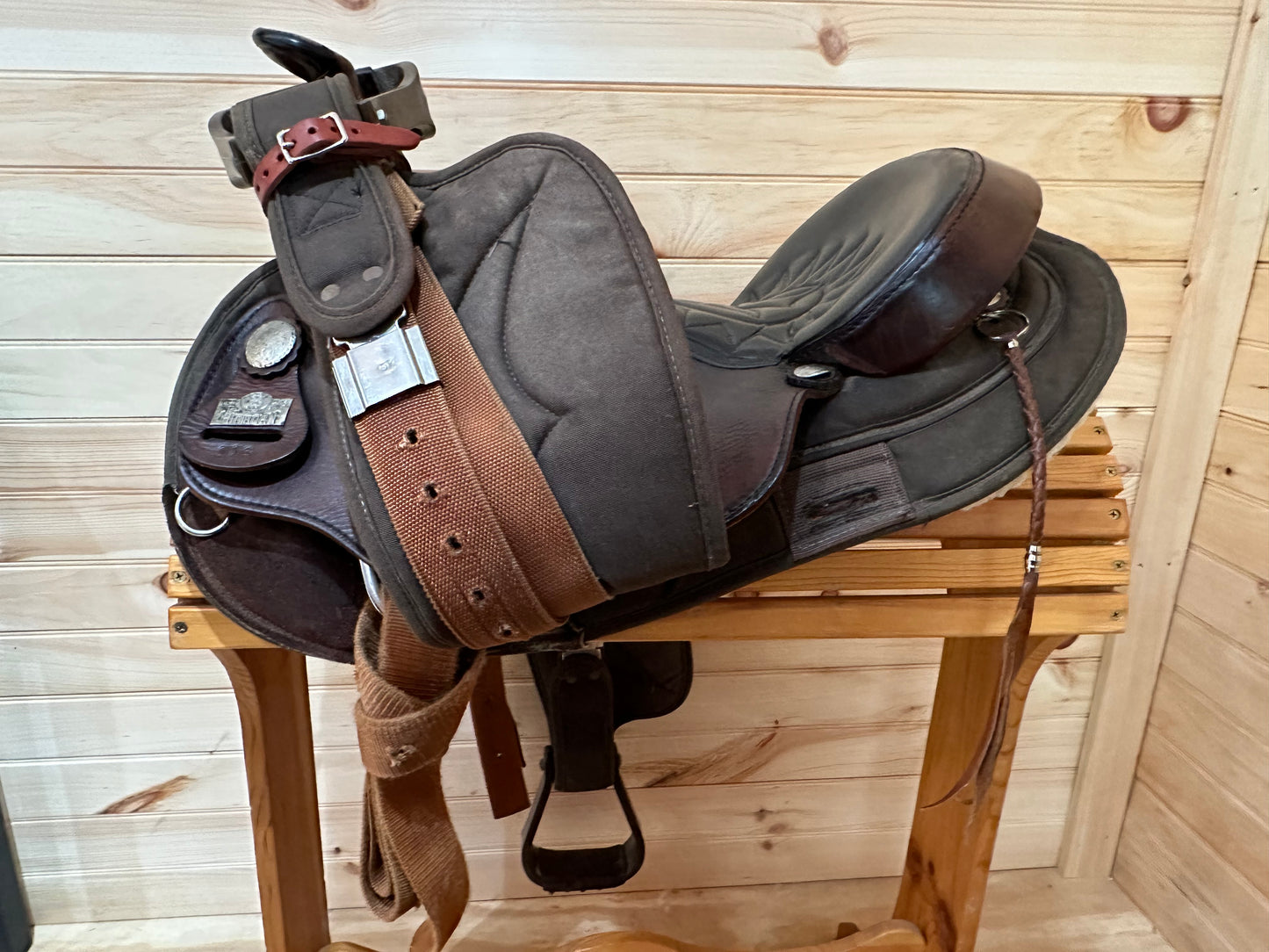 15.5” Big Horn Arabian Cordura/Leather Western Trail Saddle Model 116