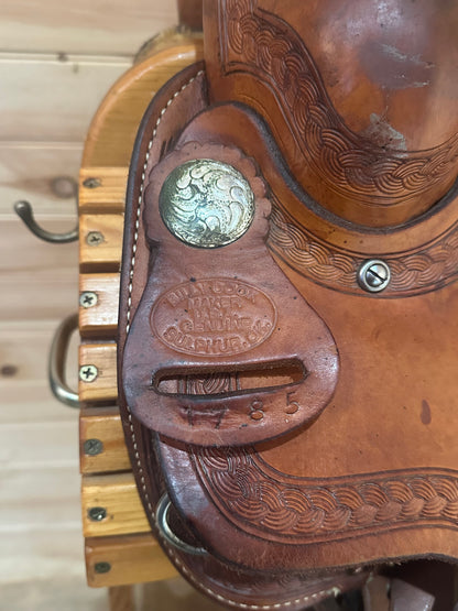 16” Billy Cook Maker Sulphur, OK Western Trail Saddle Model 1785