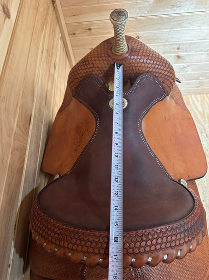 15.5” Billy Cook Maker Reiner Western Saddle Model 1605