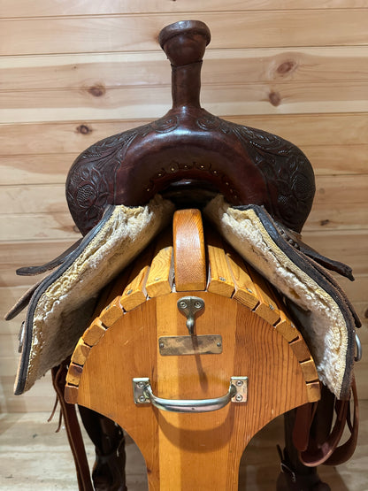 16” Billy Cook Maker Sulphur,OK Western Flat Seat Cutter Western Saddle Model 7538
