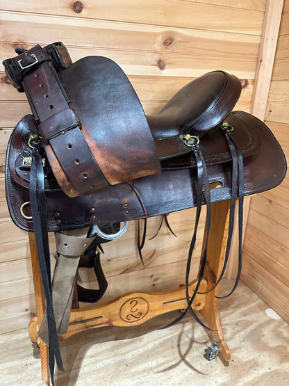17” Big Horn Double Comfort Equi-fit Flex Western Trail Saddle Model 1658