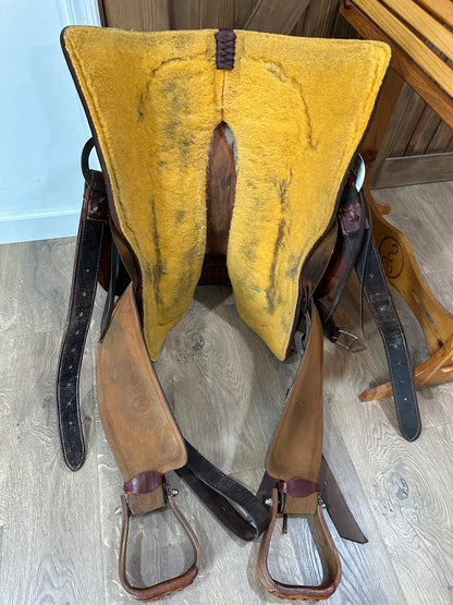 16.5” Billy Cook Ranch Cutter Western Saddle Model 6300 - w/ Nettles