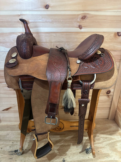 17” Circle Y Cutter Pat Earnheart Western Saddle Model 1345