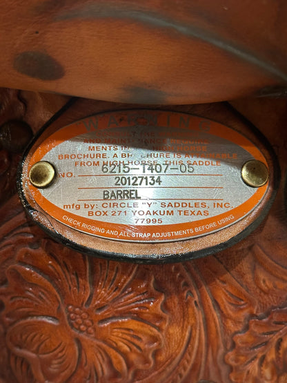 14” Circle Y High Horse Proven Aurora Barrel Racing Saddle Model 6215