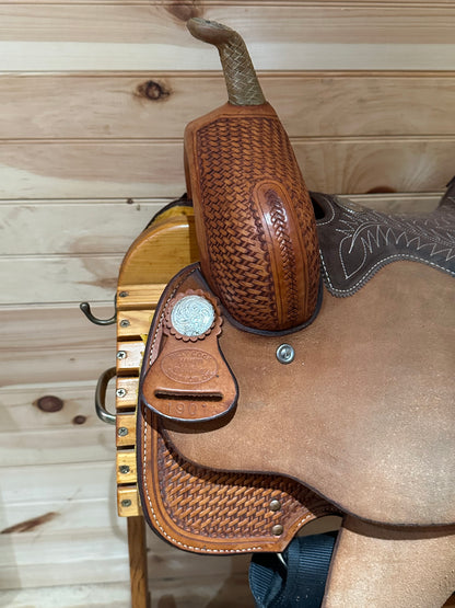 15” Billy Cook Maker Sulphur,OK Barrel Racing Saddle Model 1901