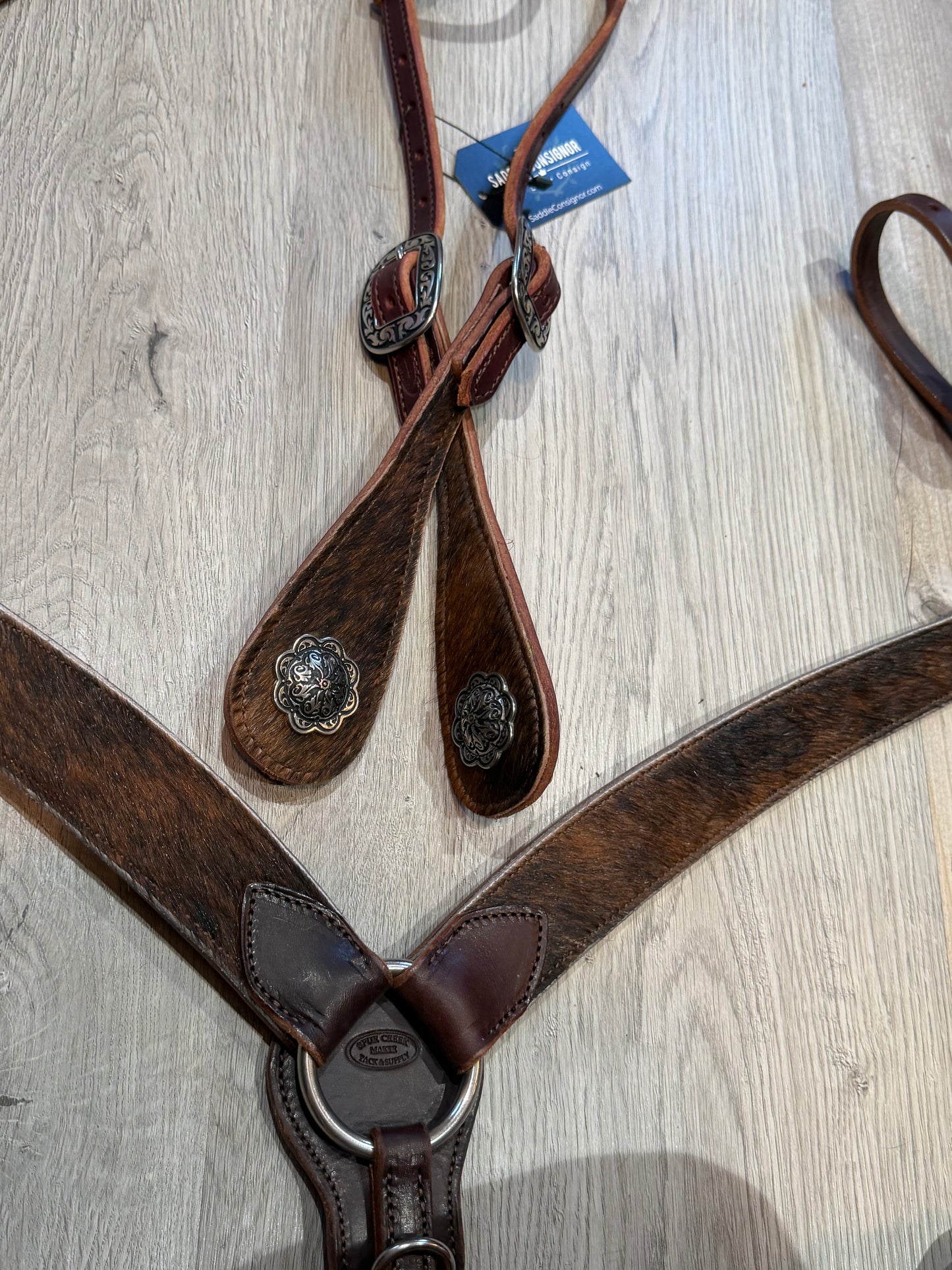 Jeremiah Watt Cowhide Breast Collar – Premium Amish Leather by Spur Creek Tack