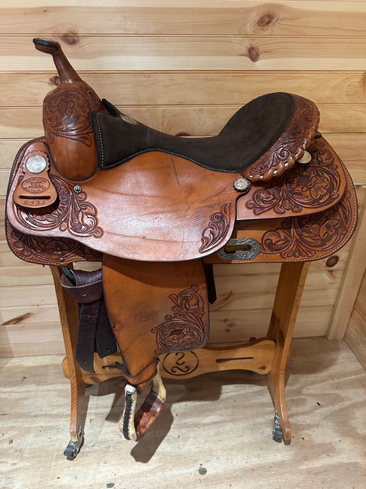 16.5” Billy Cook Maker Sulphur,OK Western Trail Saddle Model 8934