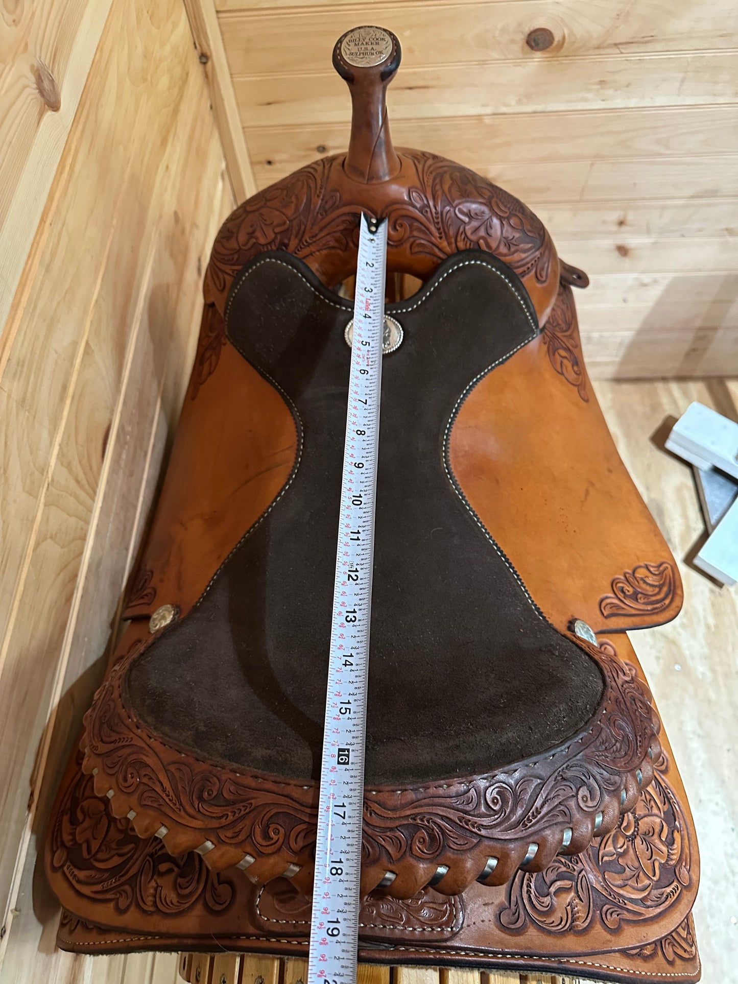 16.5” Billy Cook Maker Sulphur,OK Western Trail Saddle Model 8934