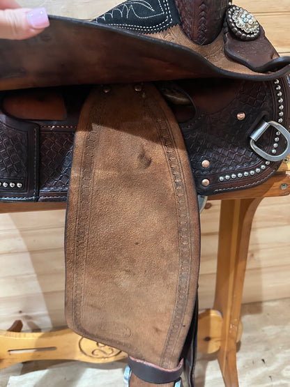 15” Billy Cook Maker Sulphur, OK Barrel Racing Saddle Model 1530