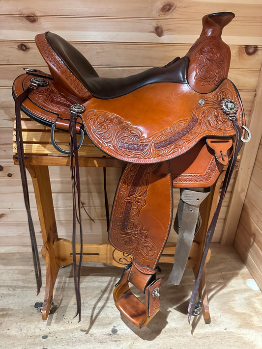 16” Circle Y Walnut Grove Flex2 A-fork Western Trail Saddle Model 1157