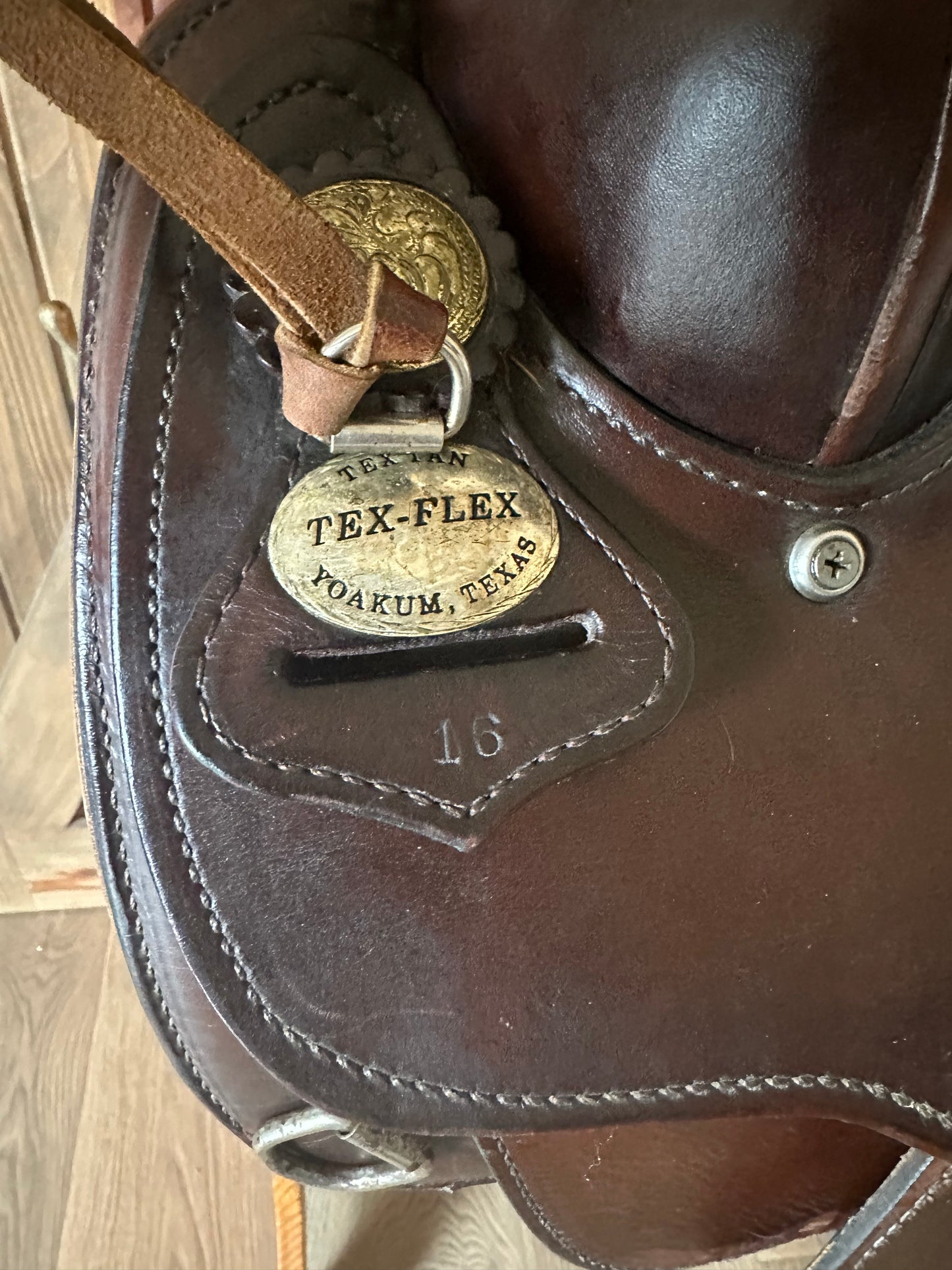 16” Tex-Flex Tex Tan Hereford Western Trail Saddle Model 08tf417-6