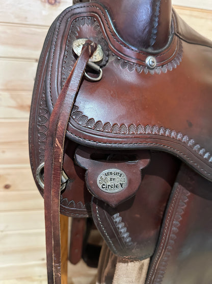 17” Circle Y Topeka Flex-Lite Western Trail Saddle Model 1651